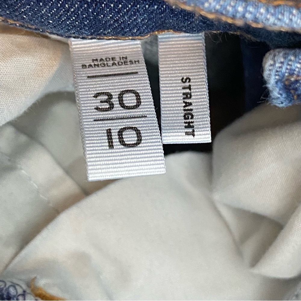 Loft Outlet High Rise Straight Leg Jeans - Picture 7 of 8